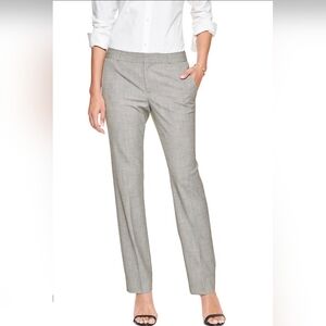 Banana Republic Women's Ryan Straight Pants, Heather Gray - Size 8